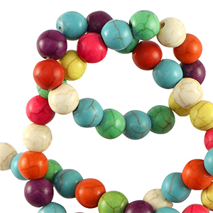 Perlen Naturstein Howlit 10mm Multicolour