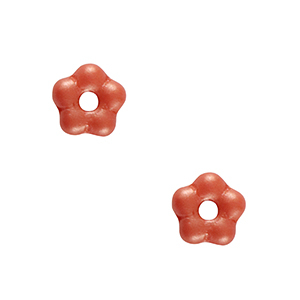 Tschechische Perlen Flower 5mm Coral red