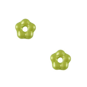 Tschechische Perlen Flower 5mm Light olive green