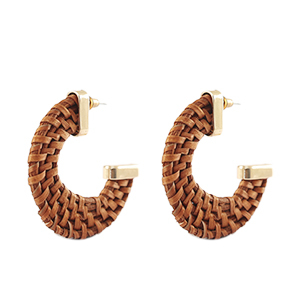 Musthave Ohrringe Rattan Natural brown