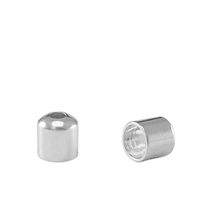 Endkappen Metall DQ &Oslash;3.2mm Antik silber (Nickelfrei)