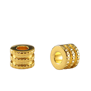 Perle Metall DQ Tubes Gold (Nickelfrei)