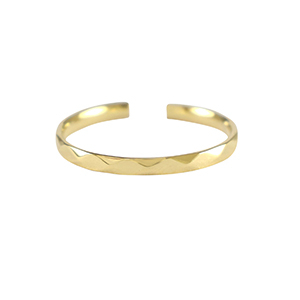 Stainless Steel - Rostfrei Stahl Ringe Facette Gold