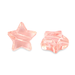 Perlen Acryl Star Transparent salmon pink