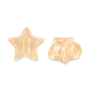 Perlen Acryl Star Transparent copper brown