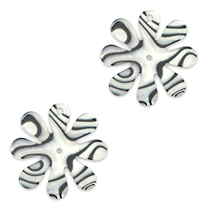 Statement-Anh&auml;nger Flower 25mm Anthracite grey
