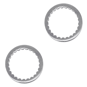 Anh&auml;nger aus Stainless Steel - Rostfreiem Stahl Zwischenst&uuml;ck Circle Silver
