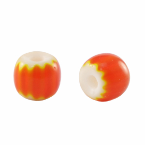 Millefiori-Glasperlen Tube Orange