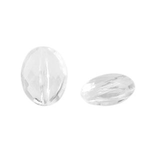 Perlen Acryl Oval Facett geschliffen Transparent