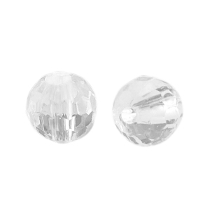 6 mm Perlen aus Acryl Facett geschliffen Transparent