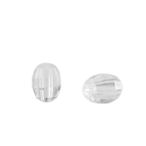 Perlen Acryl Oval Facett geschliffen Transparent