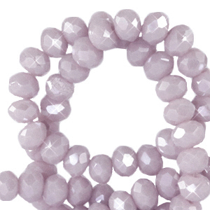 Facetten Top Glas Perlen 6x4mm Rondellen Sweet lilac-pearl shine coating