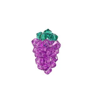 Facetten Perlen Anh&auml;nger Grape Purple-green