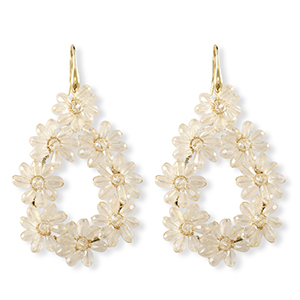 Facetten Perlen Ohrringe Drop Gold-transparent