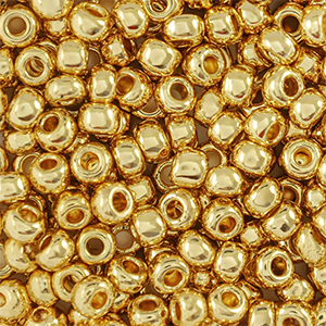 Preciosa 24K Rocailles 6/0-68304 Gold