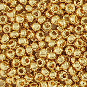 Preciosa 24K Rocailles 8/0-68304 Gold