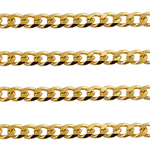 Zubeh&ouml;r aus Stainless Steel - Rostfreiem Stahl Gliederkette Gold