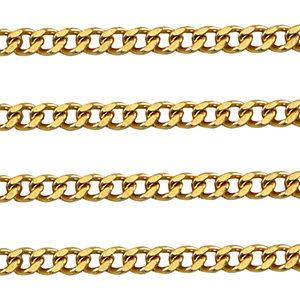 Zubeh&ouml;r aus Stainless Steel - Rostfreiem Stahl Gliederkette Gold