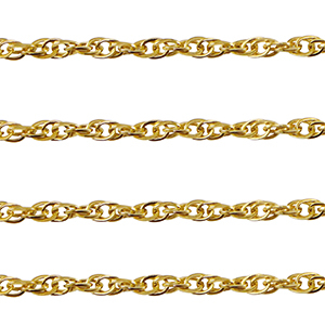Zubeh&ouml;r aus Stainless Steel - Rostfreiem Stahl Gliederkette Twist Gold