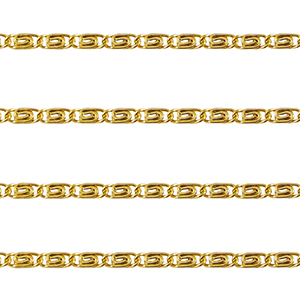 Zubeh&ouml;r aus Stainless Steel - Rostfreiem Stahl Gliederkette Twist Gold