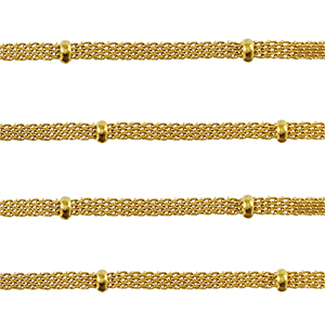 Zubeh&ouml;r aus Stainless Steel - Rostfreiem Stahl Gliederkette Gold