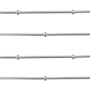Zubeh&ouml;r aus Stainless Steel - Rostfreiem Stahl Gliederkette Schlangen Kette mit Kugel Silver