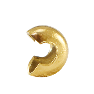 Zubeh&ouml;r aus Stainless Steel - Rostfreiem Stahl Quetsch-Kaschierperlen 4mm Gold