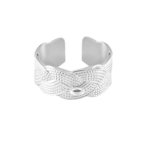 Stainless Steel - Rostfrei Stahl Ringe mit &Ouml;se Silber