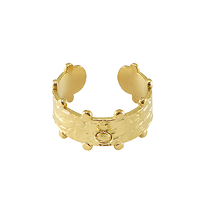 Stainless Steel - Rostfrei Stahl Ringe mit &Ouml;se Gold
