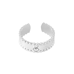 Stainless Steel - Rostfrei Stahl Ringe mit &Ouml;se Silber