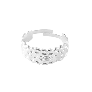 Stainless Steel - Rostfrei Stahl Ringe mit &Ouml;se Silber