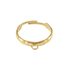Stainless Steel - Rostfrei Stahl Ringe mit &Ouml;se Gold