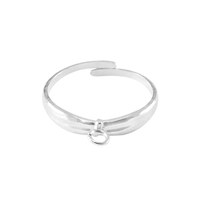 Stainless Steel - Rostfrei Stahl Ringe mit &Ouml;se Silber