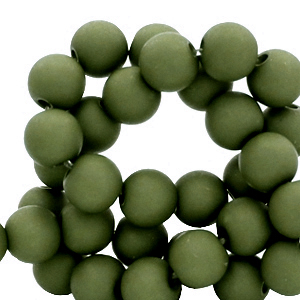 8 mm Perlen aus Acryl Murky green
