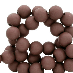 4 mm Perlen aus Acryl Sepia brown