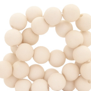 4 mm Perlen aus Acryl Cream beige