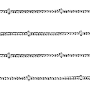 Zubeh&ouml;r aus Stainless Steel - Rostfreiem Stahl Gliederkette Kugeln Silber