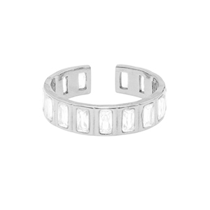 Stainless Steel - Rostfrei Stahl Ringe Crystal Silber