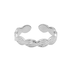 Stainless Steel - Rostfrei Stahl Ringe Twist Silber
