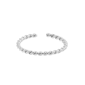 Stainless Steel - Rostfrei Stahl Ringe Twist Silber