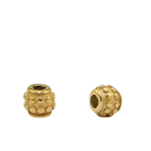 Perlen aus Stainless Steel - Rostfreiem Stahl  5mm Gold