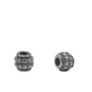 Perlen aus Stainless Steel - Rostfreiem Stahl  5mm Antik silber