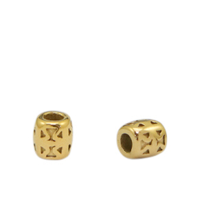Perlen aus Stainless Steel - Rostfreiem Stahl  5mm Gold