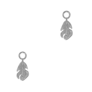 Anh&auml;nger aus Stainless Steel - Rostfreiem Stahl Leaf Antik silber