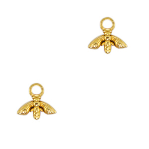 Anh&auml;nger aus Stainless Steel - Rostfreiem Stahl Bee Gold
