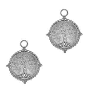 Anh&auml;nger aus Stainless Steel - Rostfreiem Stahl Tree of Life Antik silber