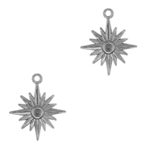 Anh&auml;nger aus Stainless Steel - Rostfreiem Stahl Sun Antik silber