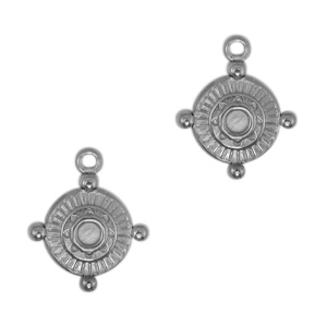 Anh&auml;nger aus Stainless Steel - Rostfreiem Stahl Compass Antik silber
