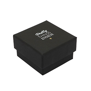 (Geschenk-)Box f&uuml;r Schmuck "Pretty things inside" Black