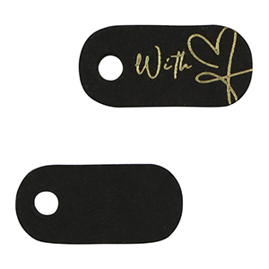 Karten f&uuml;r Schmuck "with" love Black
